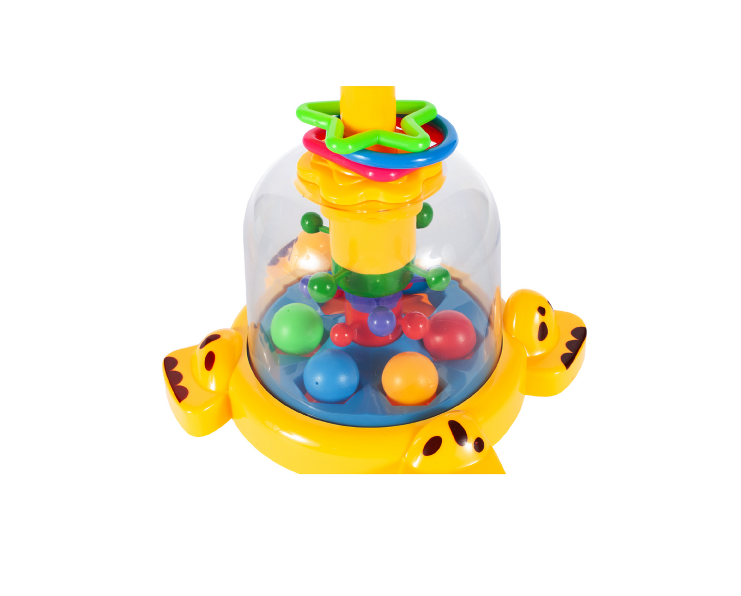 Jucarie interactiva pisicuta cu bilute saritoare, 17 x 14 x 24 cm, MalPlay 107205