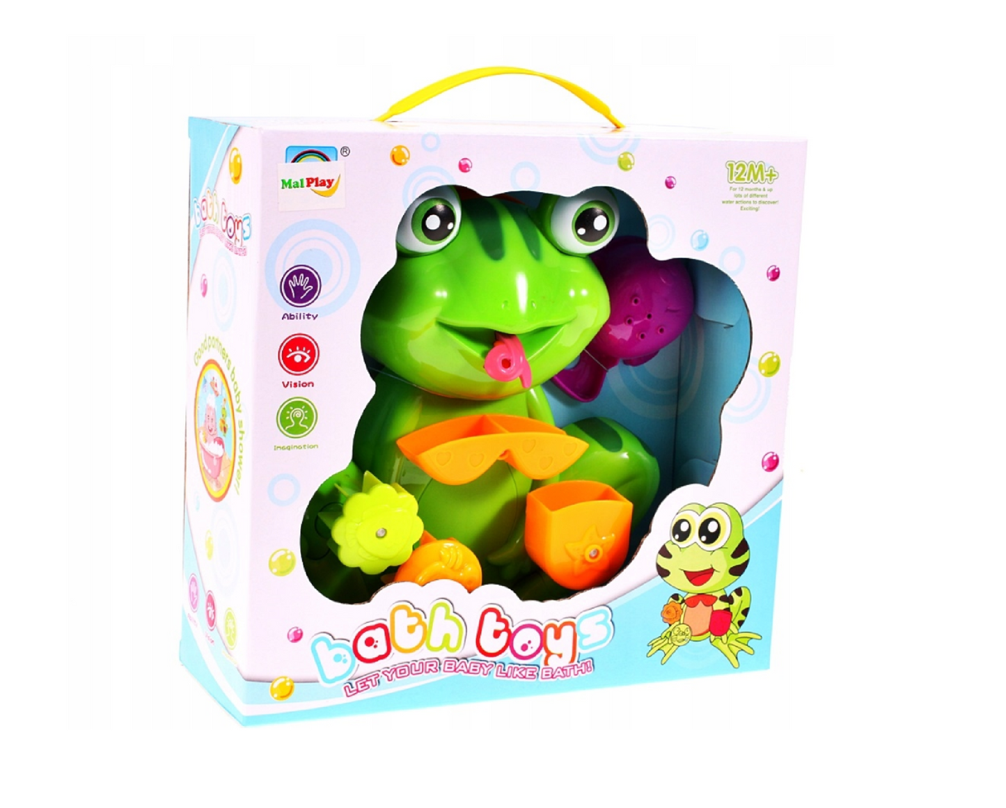 Jucarie de baie broscuta, 23,0 x 22,0 cm, MalPlay 103191