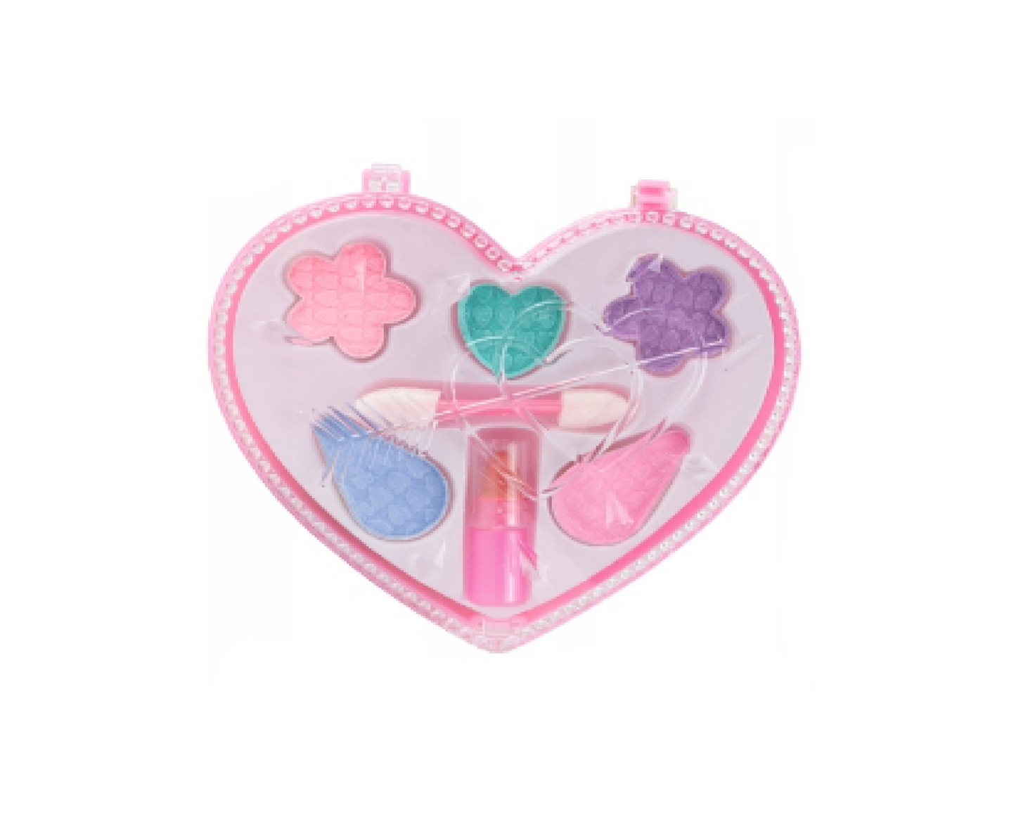 Set cap de papusa cu accesorii pentru coafat si machiaj, pieptene, paleta de farduri, accesorii par, MalPlay 108041