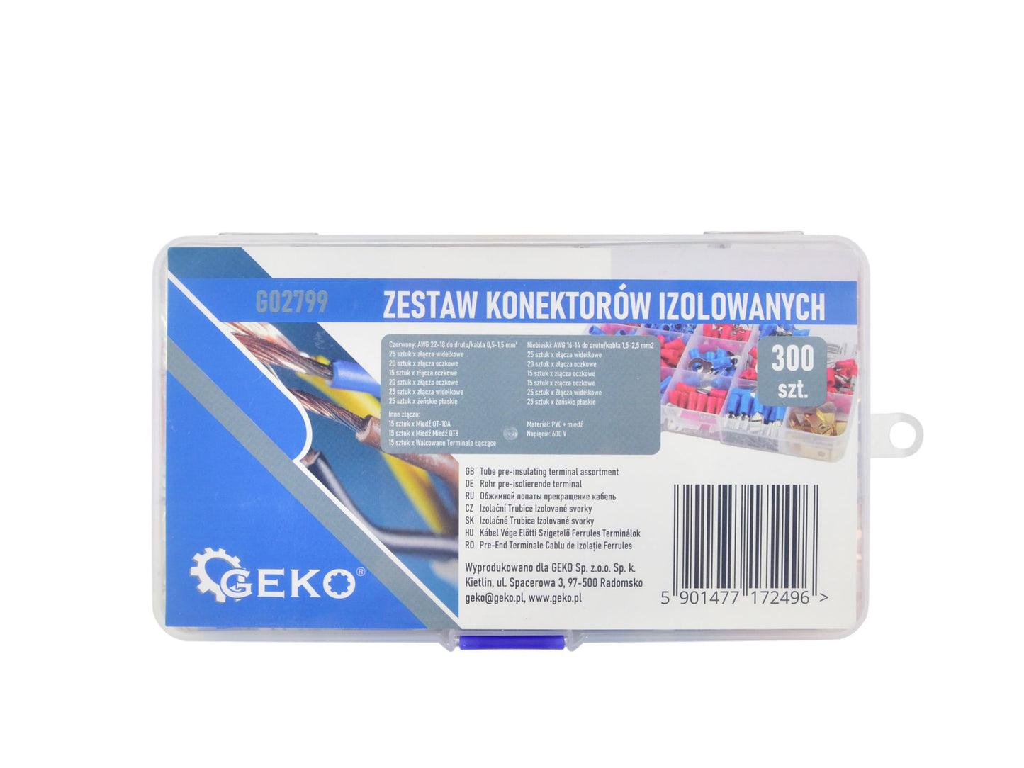 Set conectori izolati, 300 elemente, Geko G02799