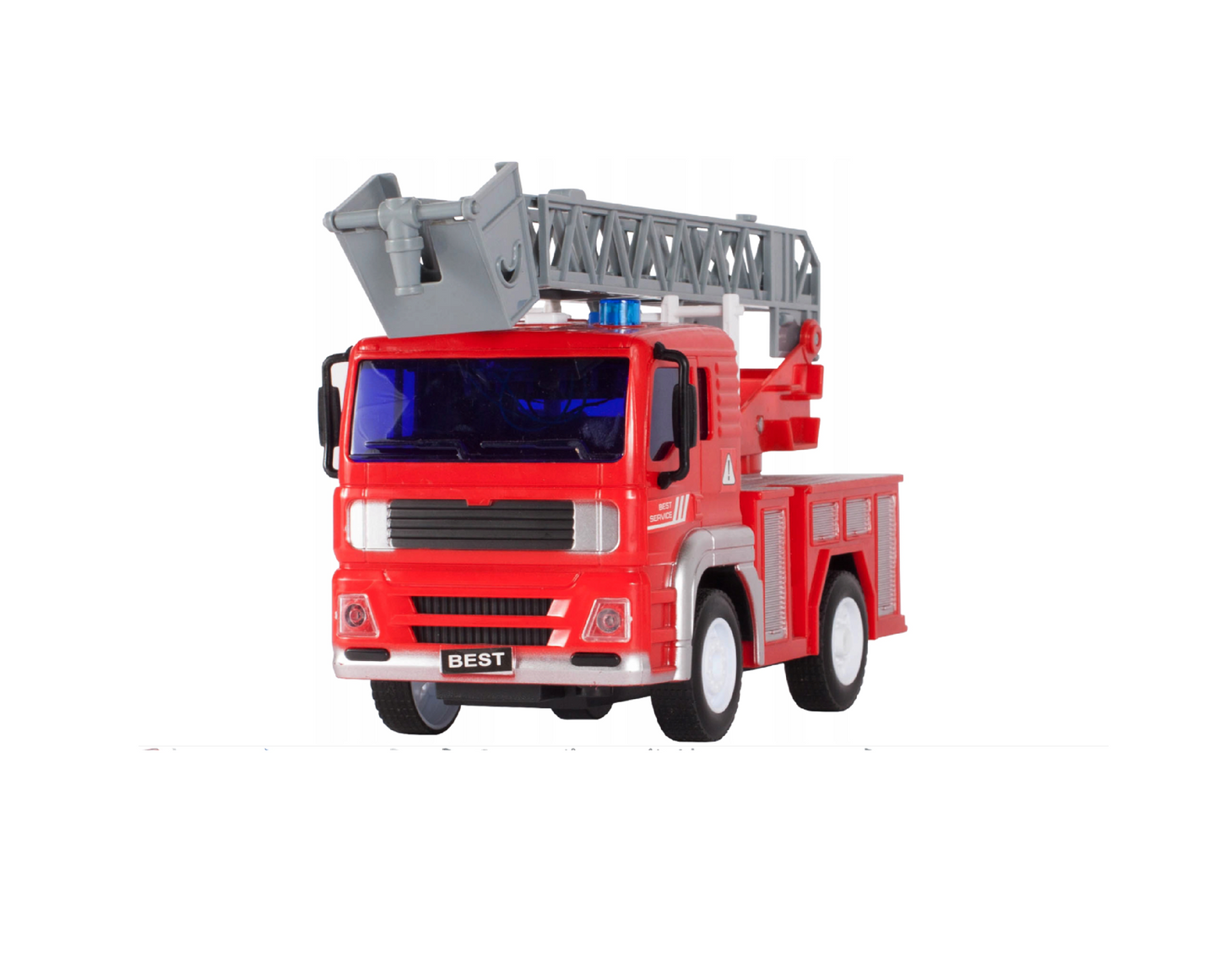 Masina de pompieri cu sunete, scara pliabila, 18 x 10 x 8 cm, MalPlay 107572