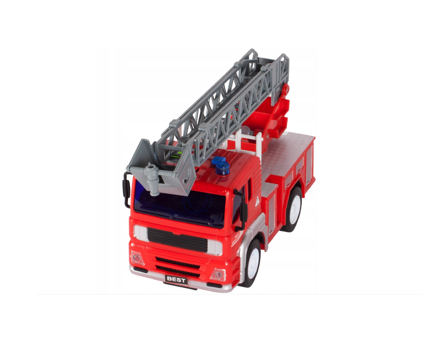 Masina de pompieri cu sunete, scara pliabila, 18 x 10 x 8 cm, MalPlay 107572
