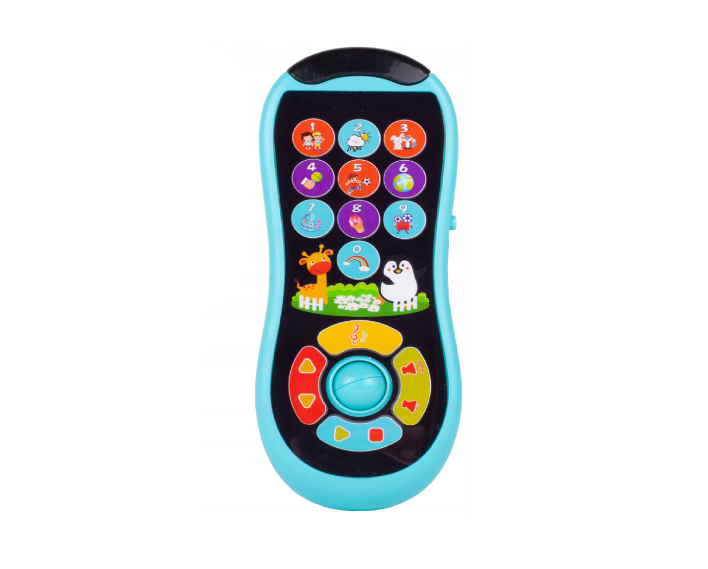 Telecomanda interactiva cu lumini si sunete, 17 x 7 x 3 cm, MalPlay 109437