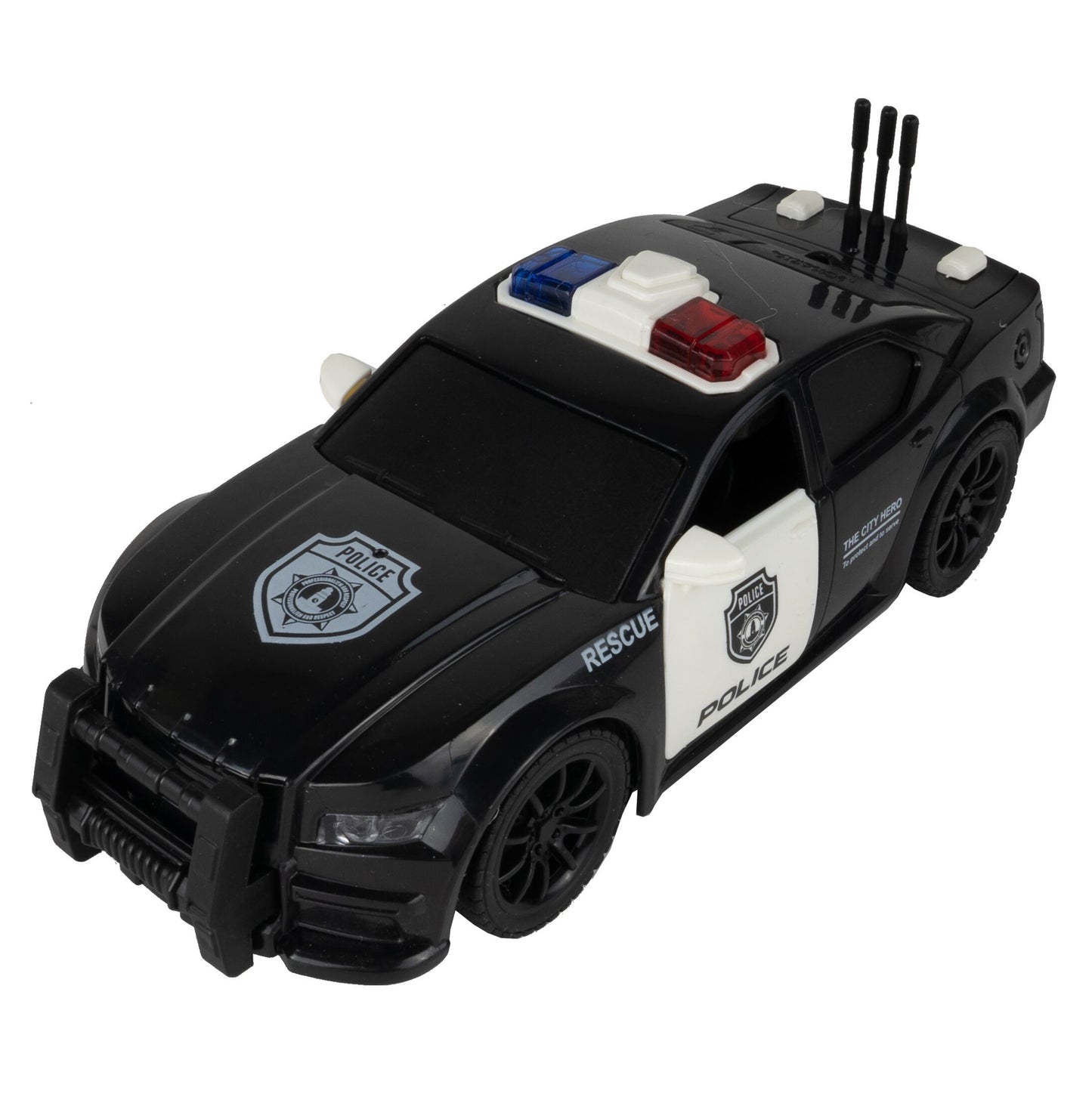 Masina de politie cu sunete si lumini, 20 x 8 x 6,5 cm, 1:20, MalPlay 109738