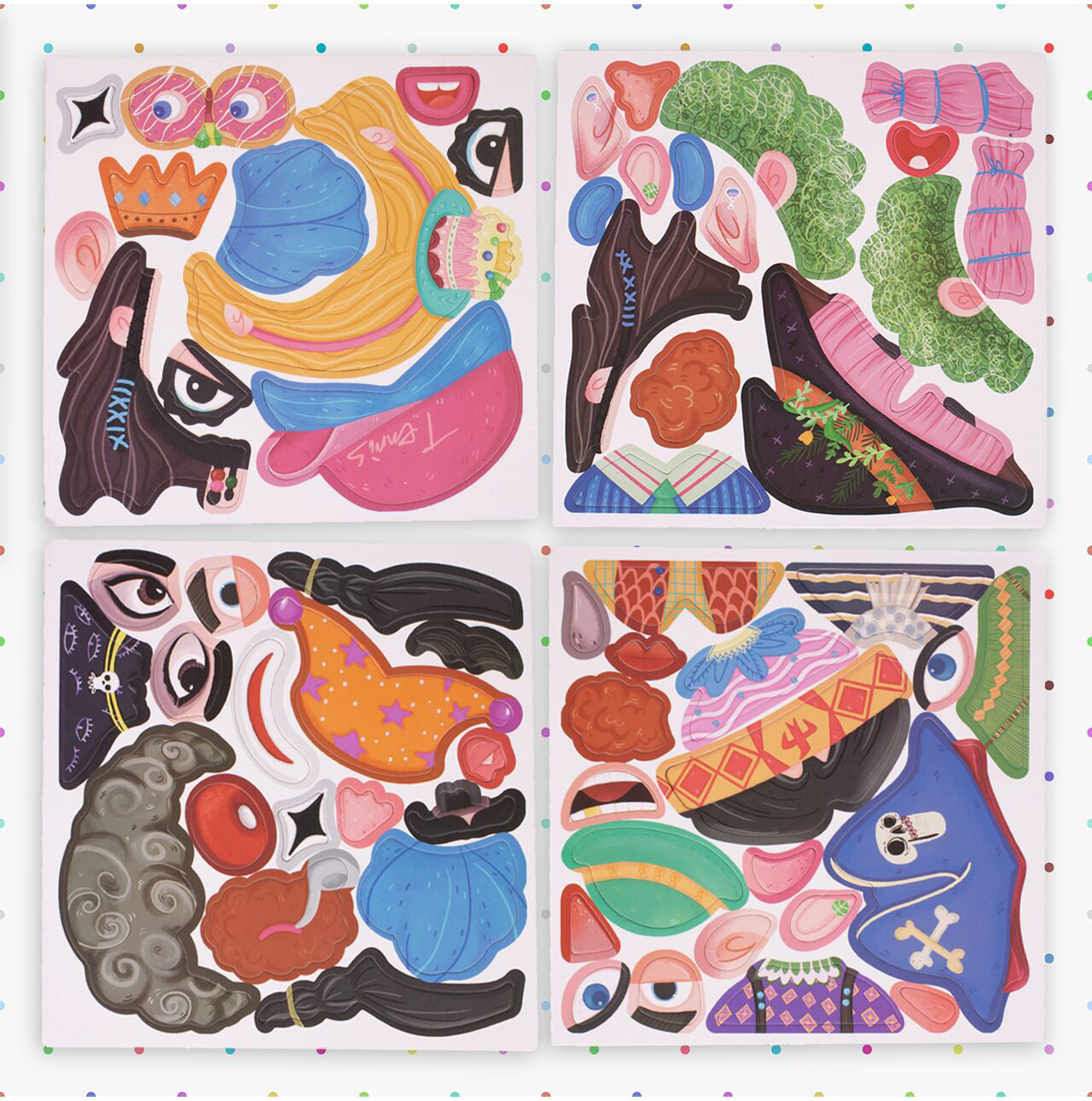 Set puzzle interactiv schimbare fete, 62 piese, MalPlay 109655