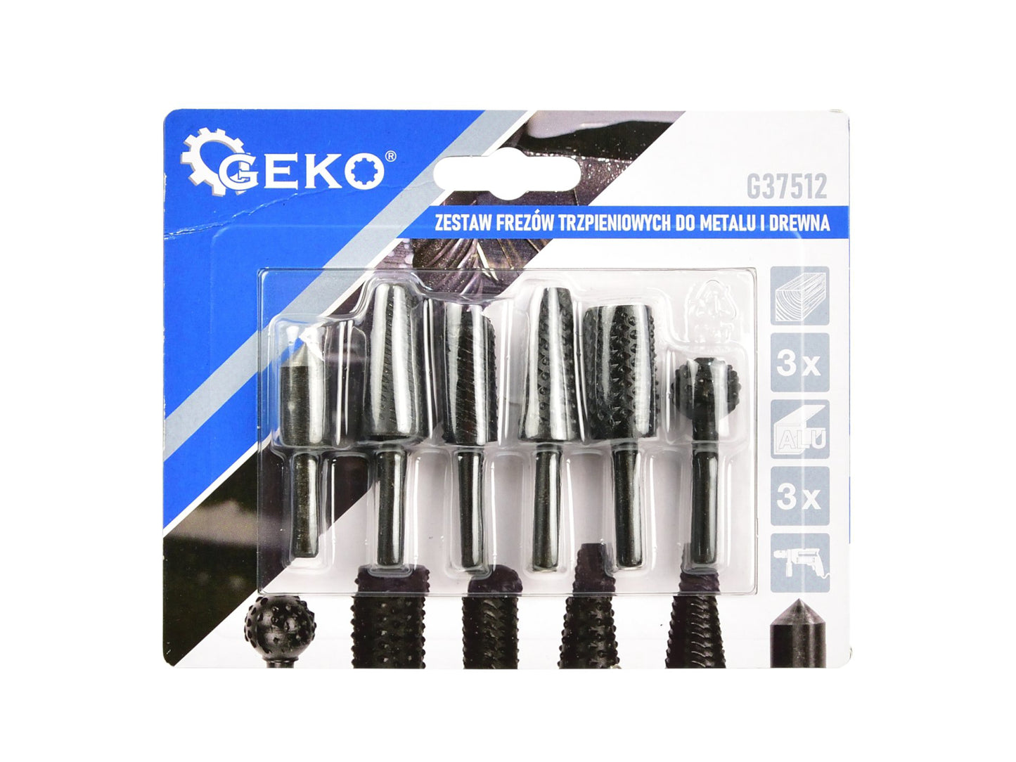 Set freze pentru lemn, 6 elemente, Geko G37512