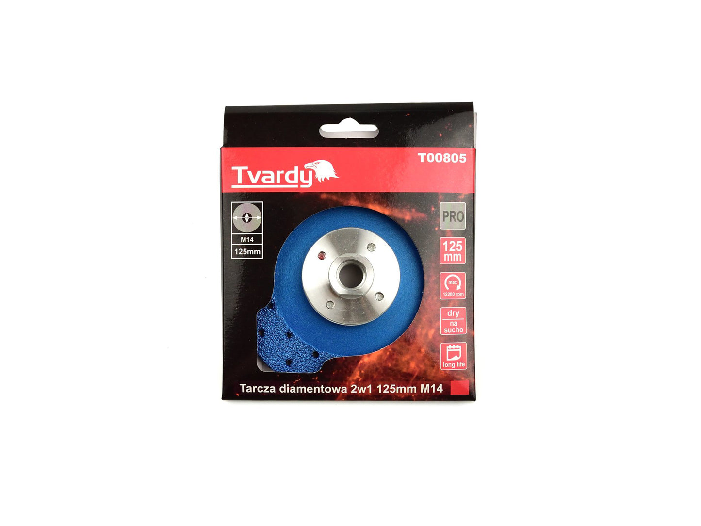 Disc diamantat 2 in 1 pentru taiere ceramica, 125 mm, M14, Tvardy T00805