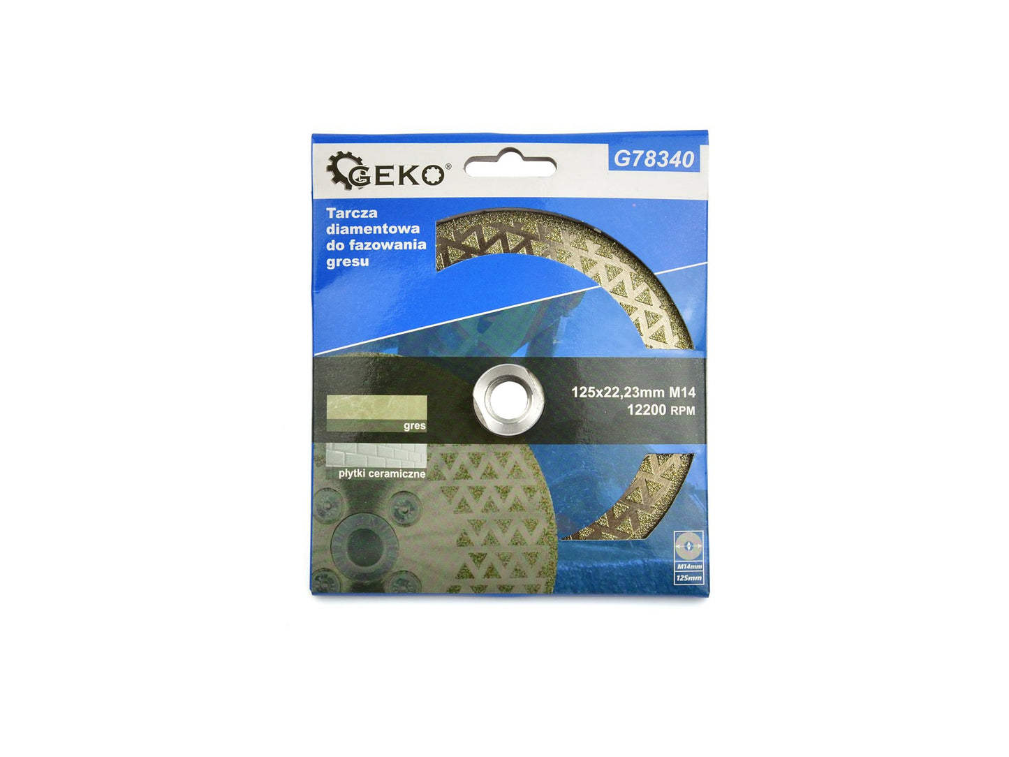 Disc diamantat pentru slefuirea gresiei, 125 x 22.23 mm, Geko G78340