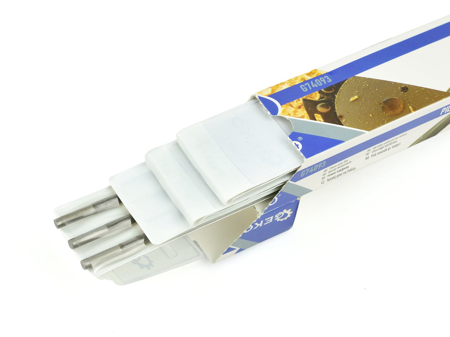 Set 12 pile rotunde ascutire lant drujba, 4.5 mm, Geko G74093