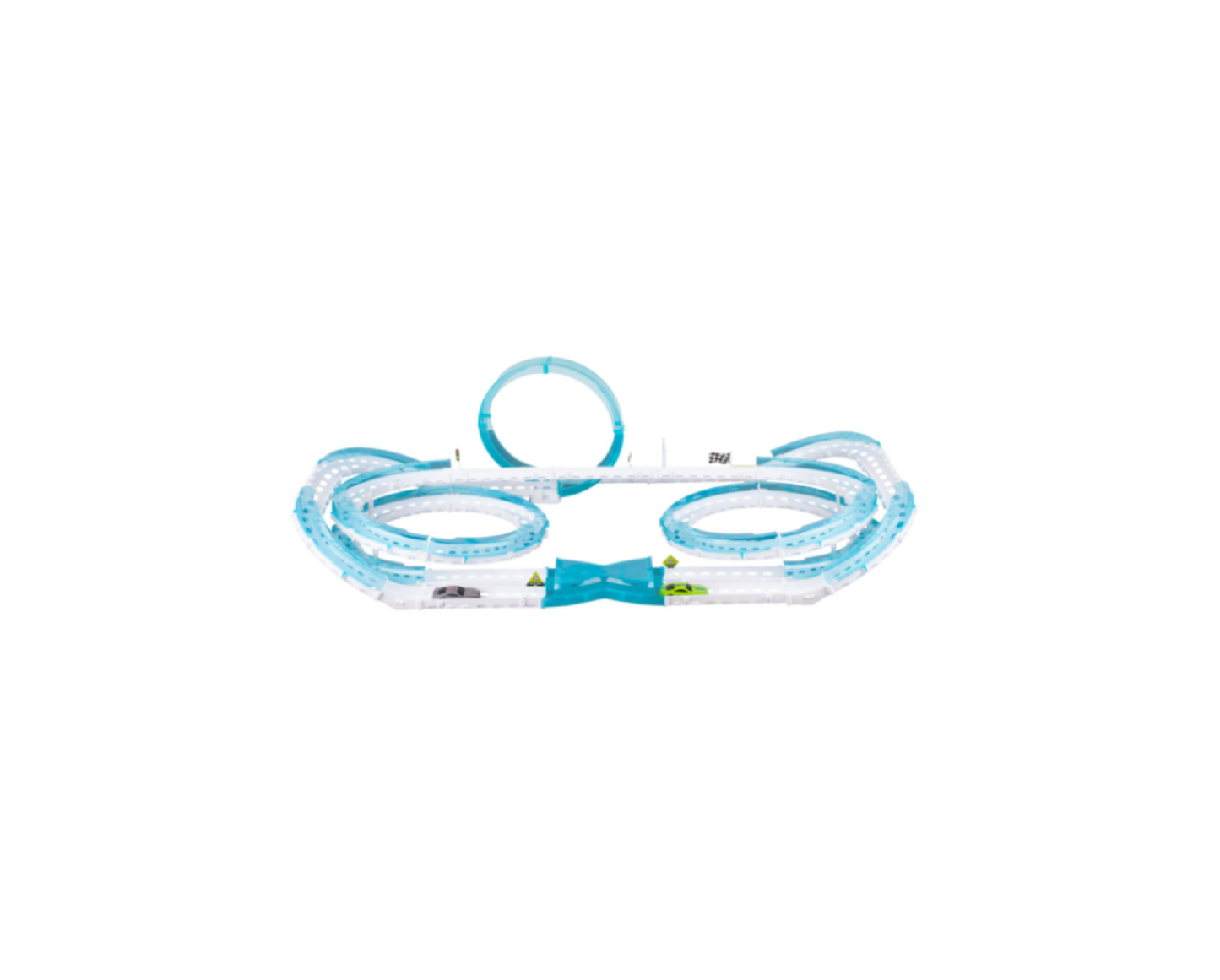 Set pista fosforescenta cu 2 masinute, MalPlay 109447