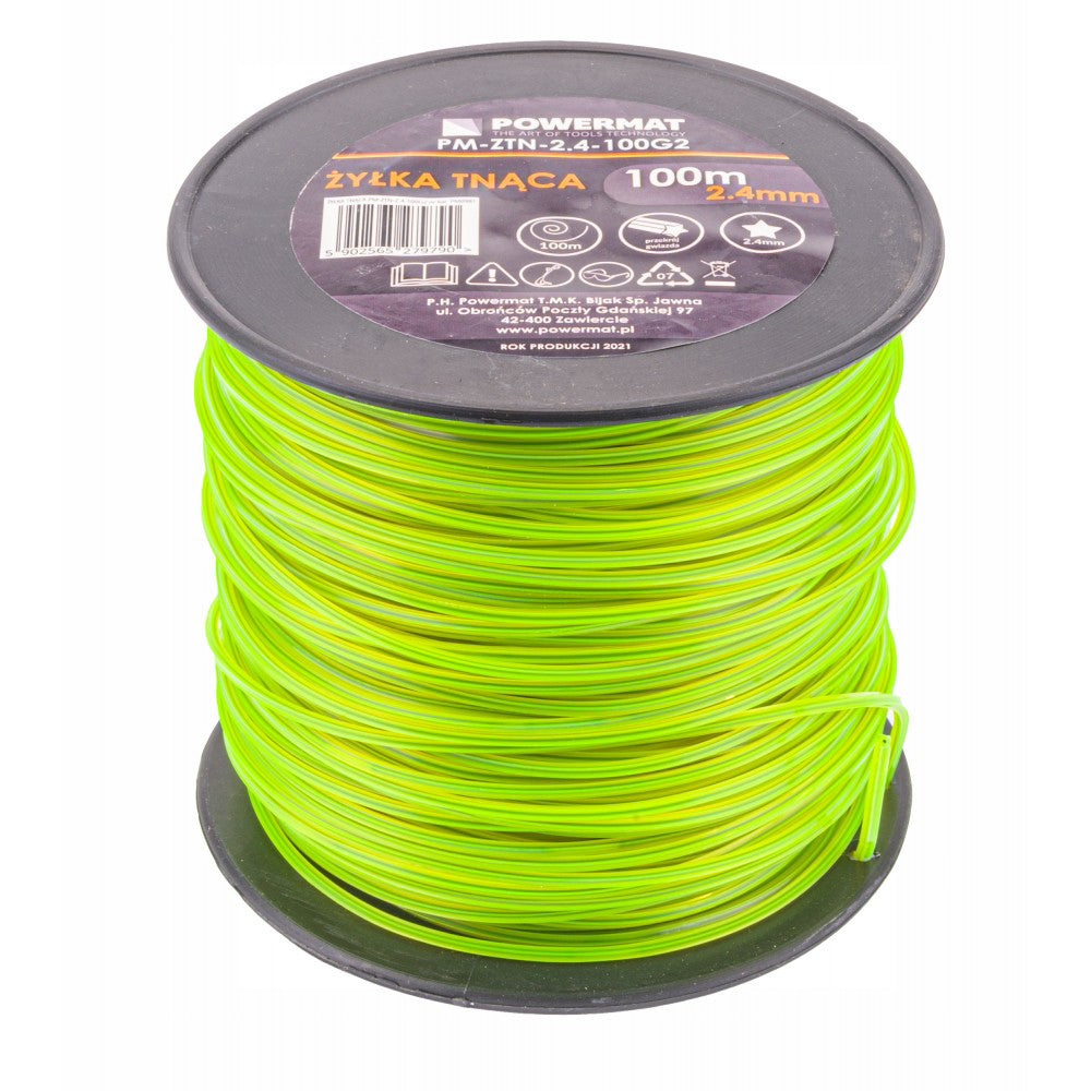 Fir pentru trimmer PM-ZTN-2.4-100G2, 100 m, Powermat PM0981