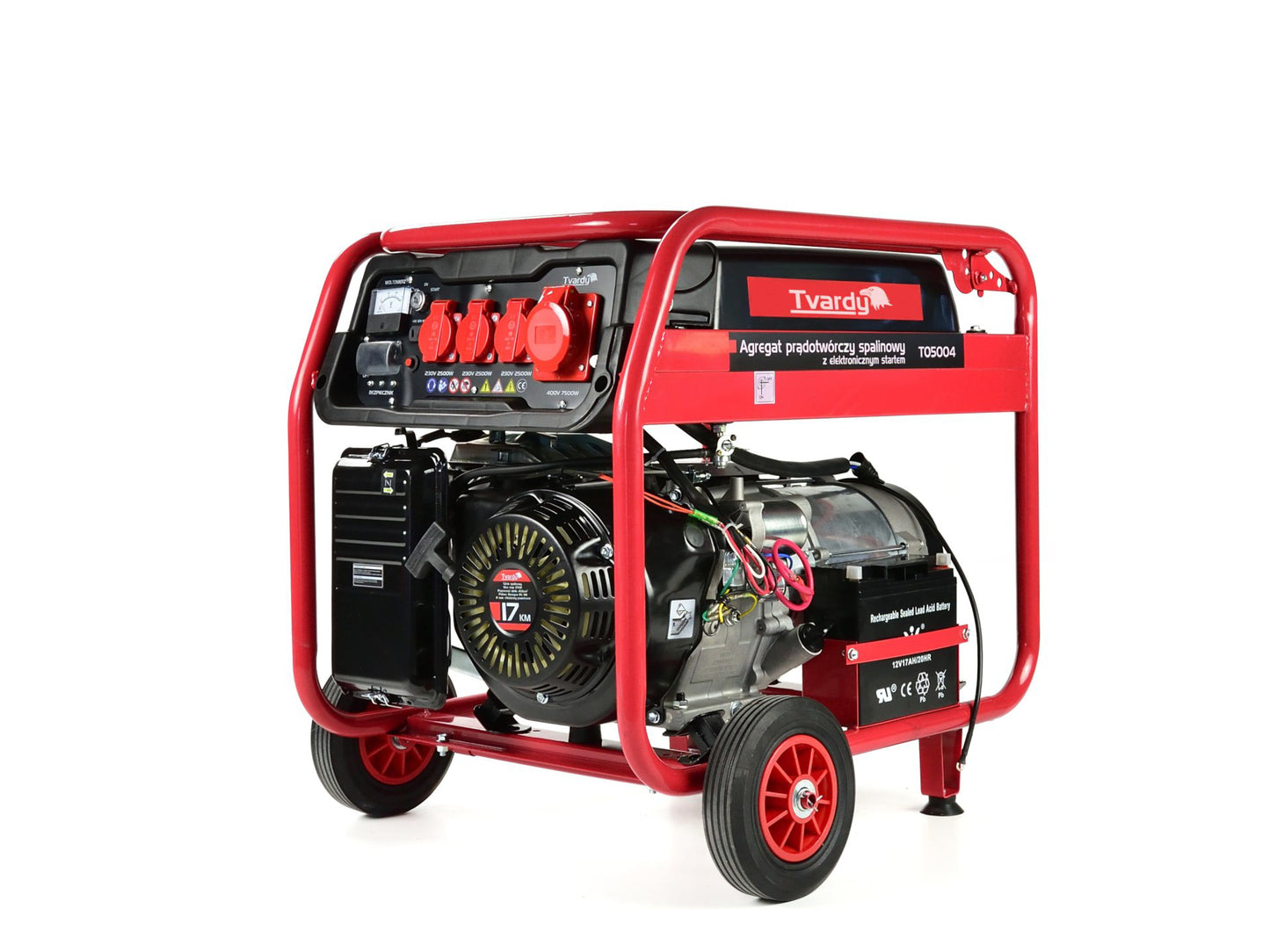 Generator de curent pe benzina, pornire electrica, 8.5 kW, Tvardy T05004