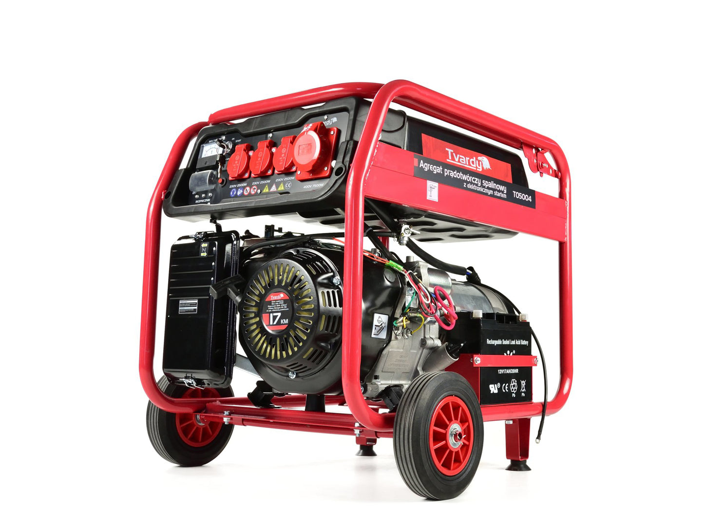 Generator de curent pe benzina, pornire electrica, 8.5 kW, Tvardy T05004