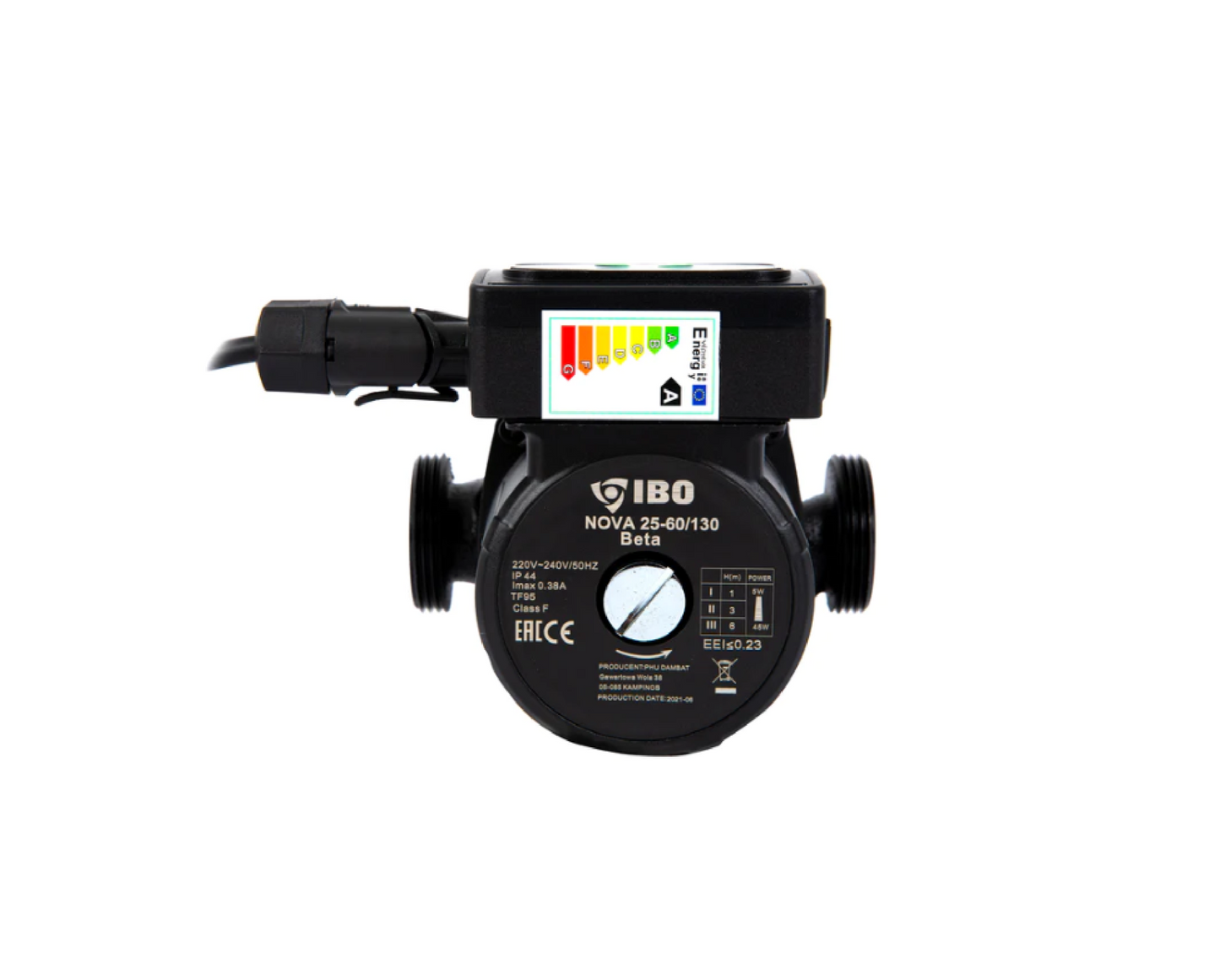 Pompa de recirculare centrala Nova 25 - 60 / 130, 55 l / min, 5-45 W, Ibo Dambat IB030045