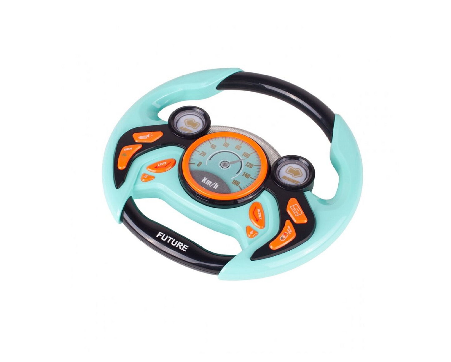 Volan interactiv muzical cu sunete si lumini, 25 x 3.5 x 24 cm, MalPlay 109124