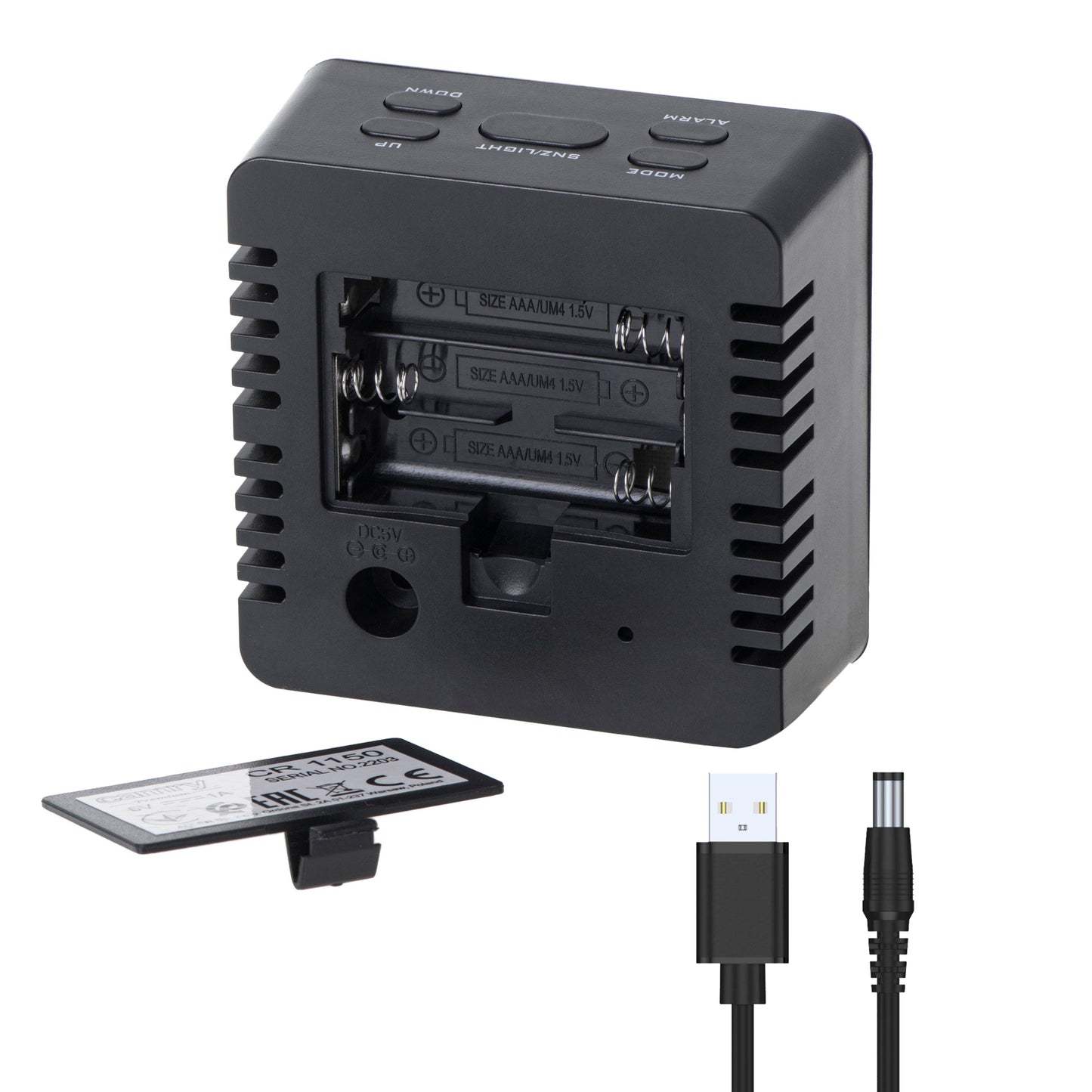 Ceas digital cu alarma, elect oglinda, efect oglinda, temperatura camerei, LED, negru, Camry CR1150B