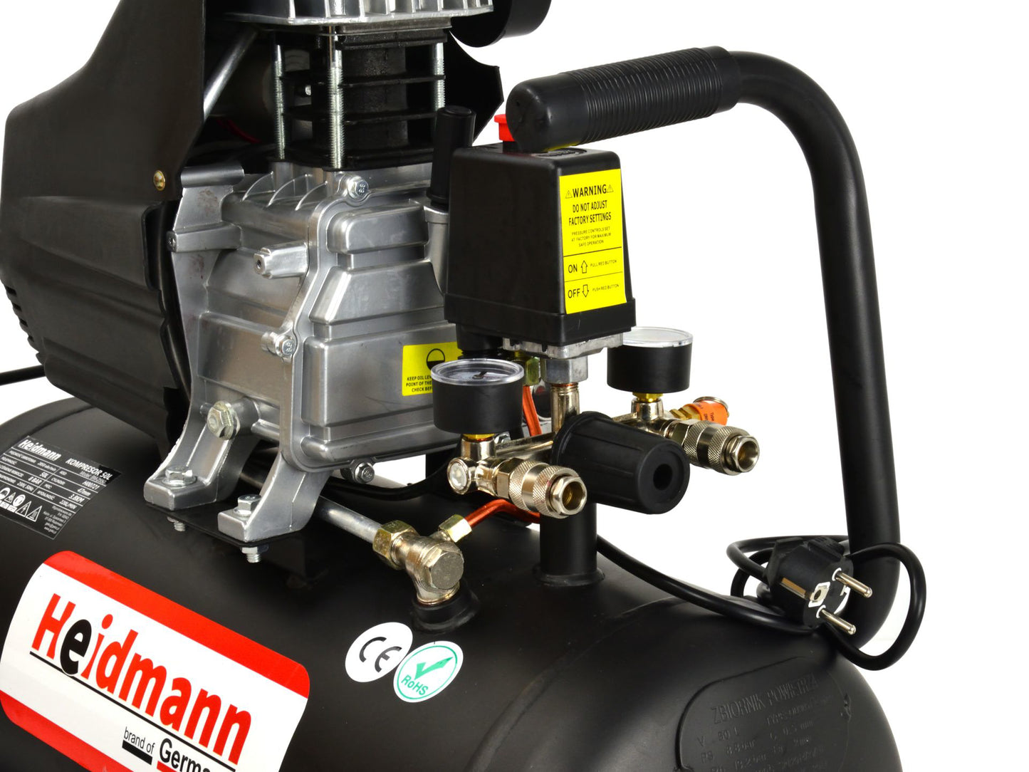 Compresor pe ulei, 50 l, Heidmann H00721