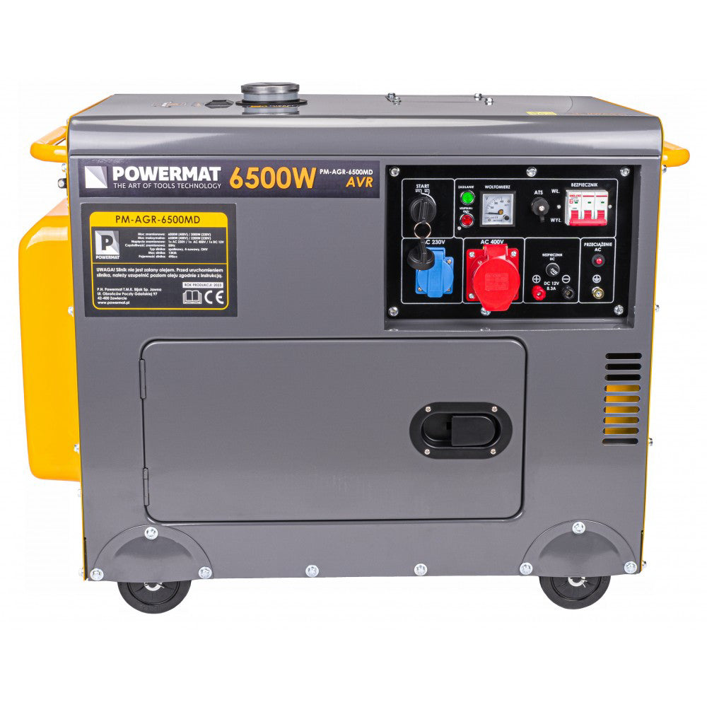Generator de curent pe motorina PM-AGR-6500MD, 6.5 kW, Powermat PM1224