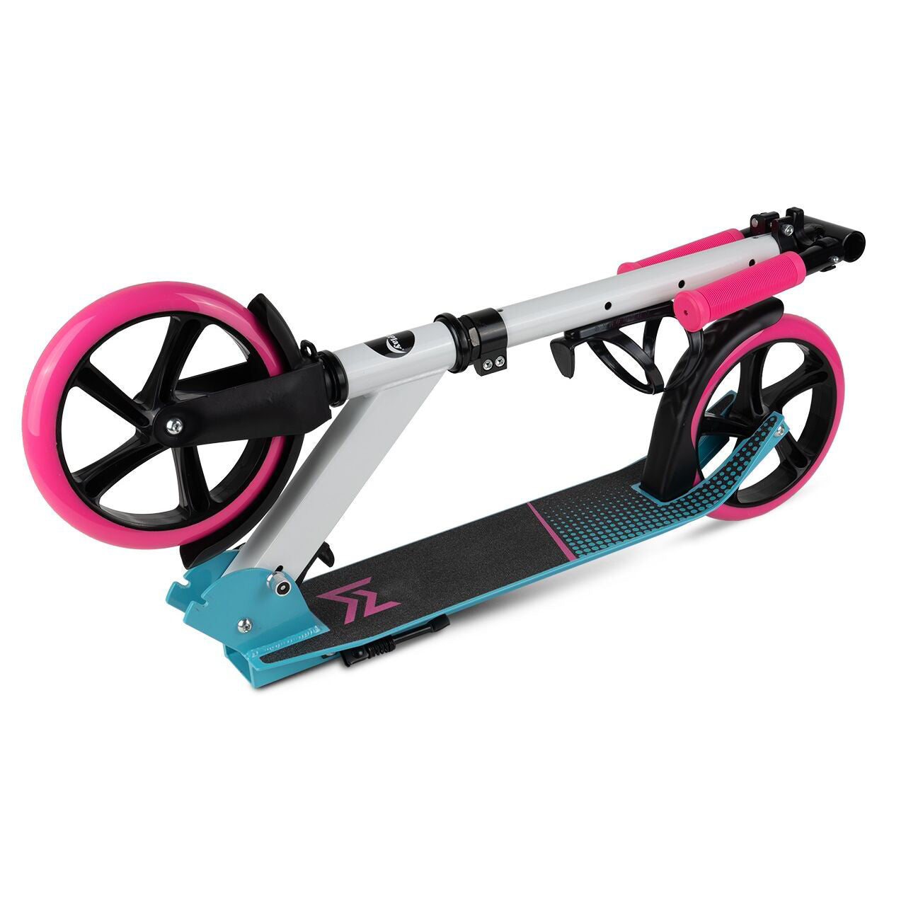 Trotineta pliabila cu amortizor, suport pentru sticla de apa si curea pentru transport, MalPlay 110062