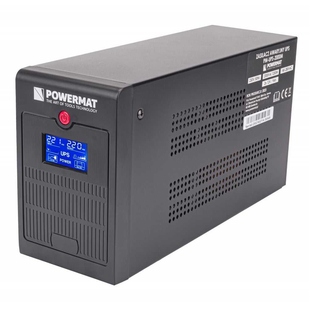 Sursa de curent UPS PM-UPS-2000M, 2 x 9 Ah, 1200 W, Powermat PM1211