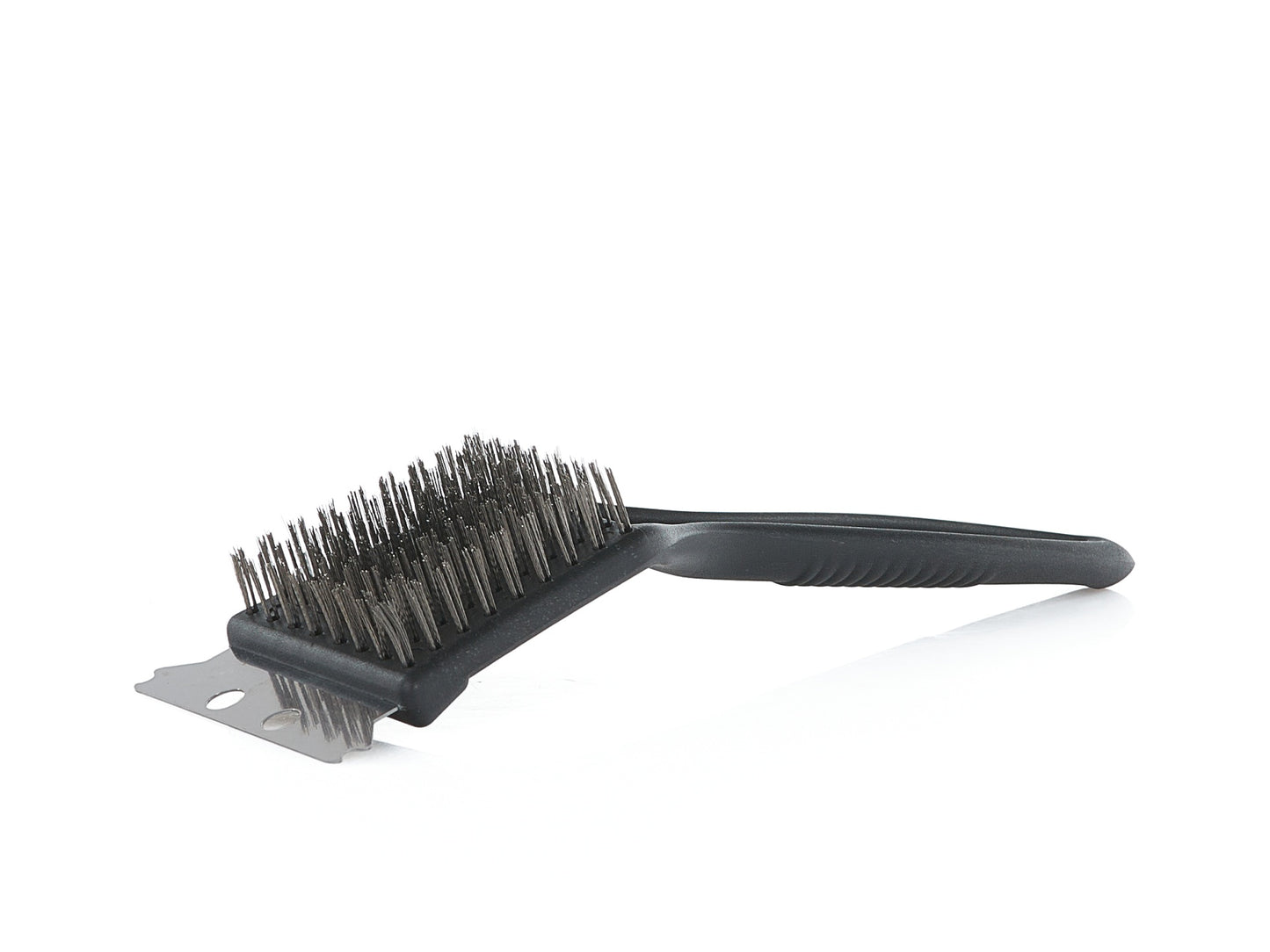 Perie de sarma 2 in 1 cu racleta pentru curatarea gratarului, Geko G80508