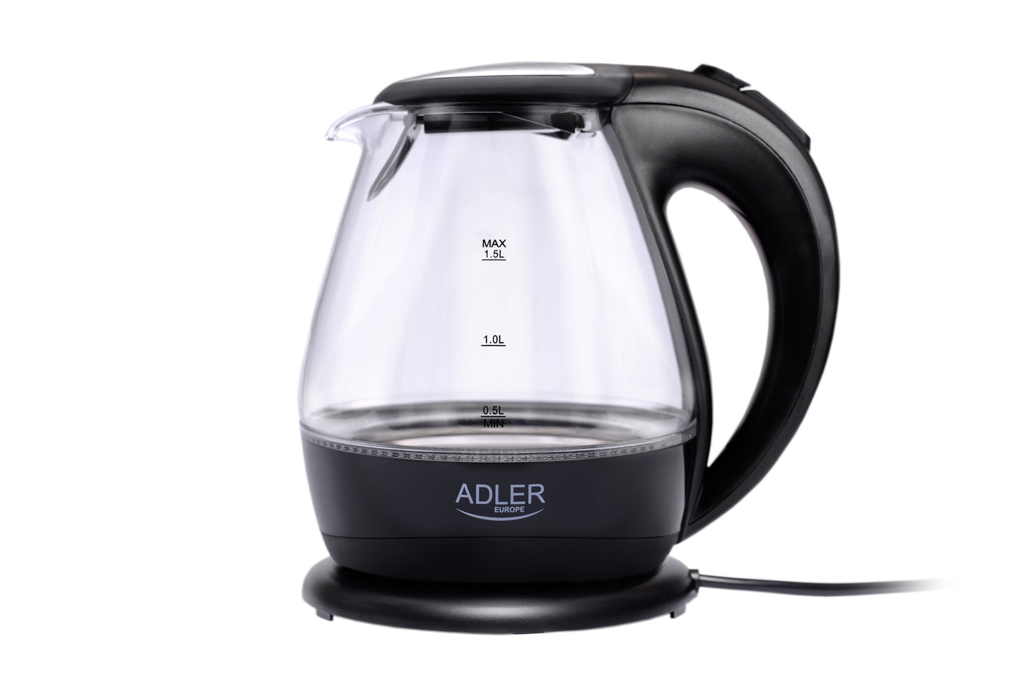 Fierbator de apa, 1.5 l, 2000 W, negru, Adler AD1224