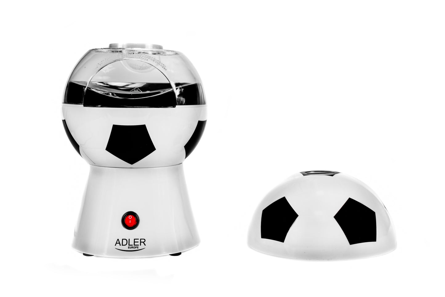 Aparat pentru facut popcorn in forma de minge de fotbal, 1200 W, Adler AD4479