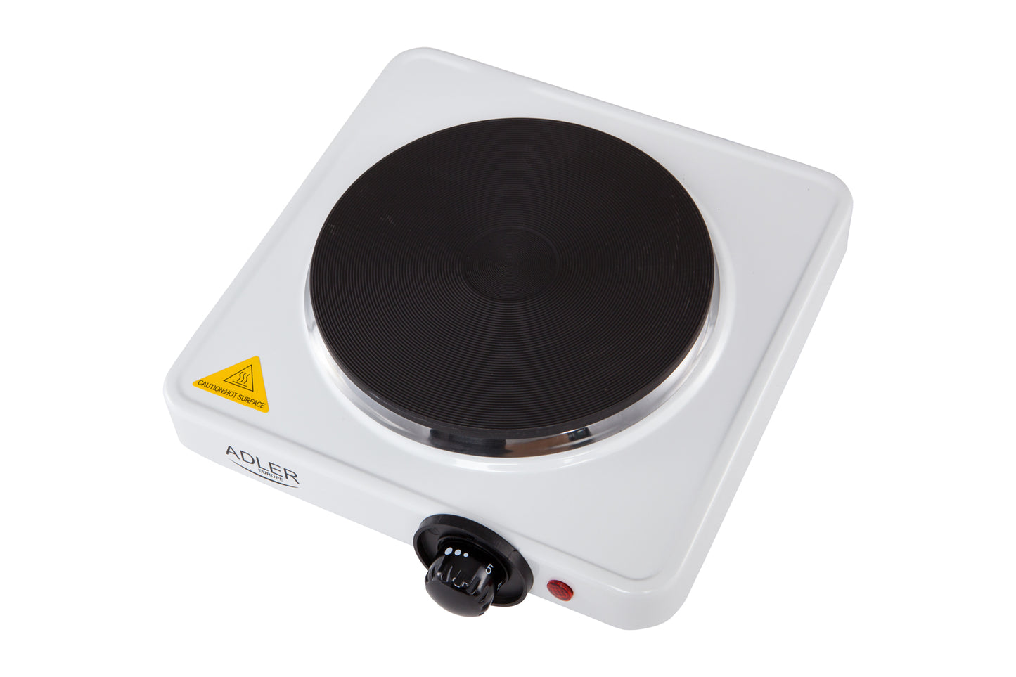 Plita electrica, 1500 W, 185 mm, Alb / Negru, Adler AD6503