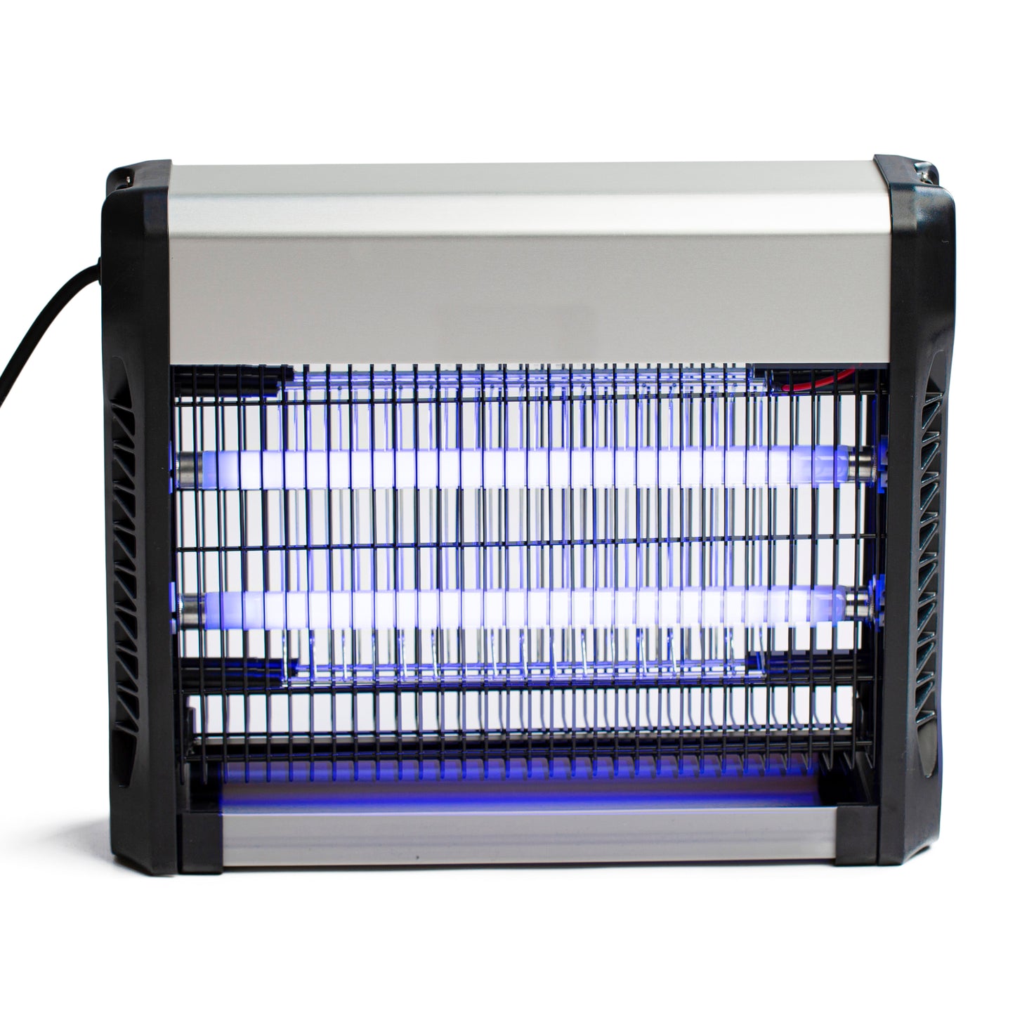 Lampa electrica cu lumina UV anti insecte, 23.7 W, doua surse de lumina, Argintiu / Negru, Adler AD7934