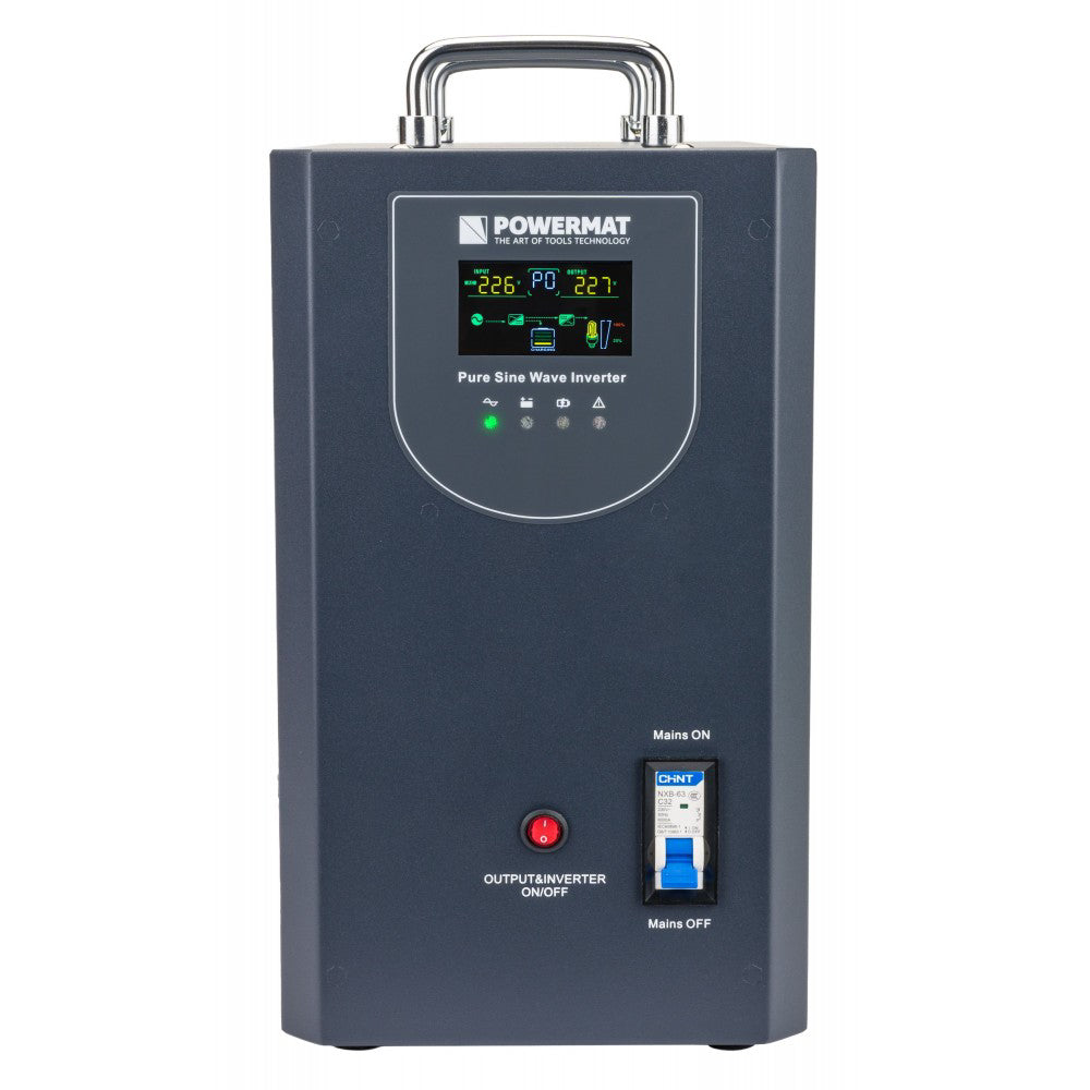 Sursa de curent PM-UPS-2500MP, afisaj LCD, 2000 W, 2500 VA, Powermat PM1217