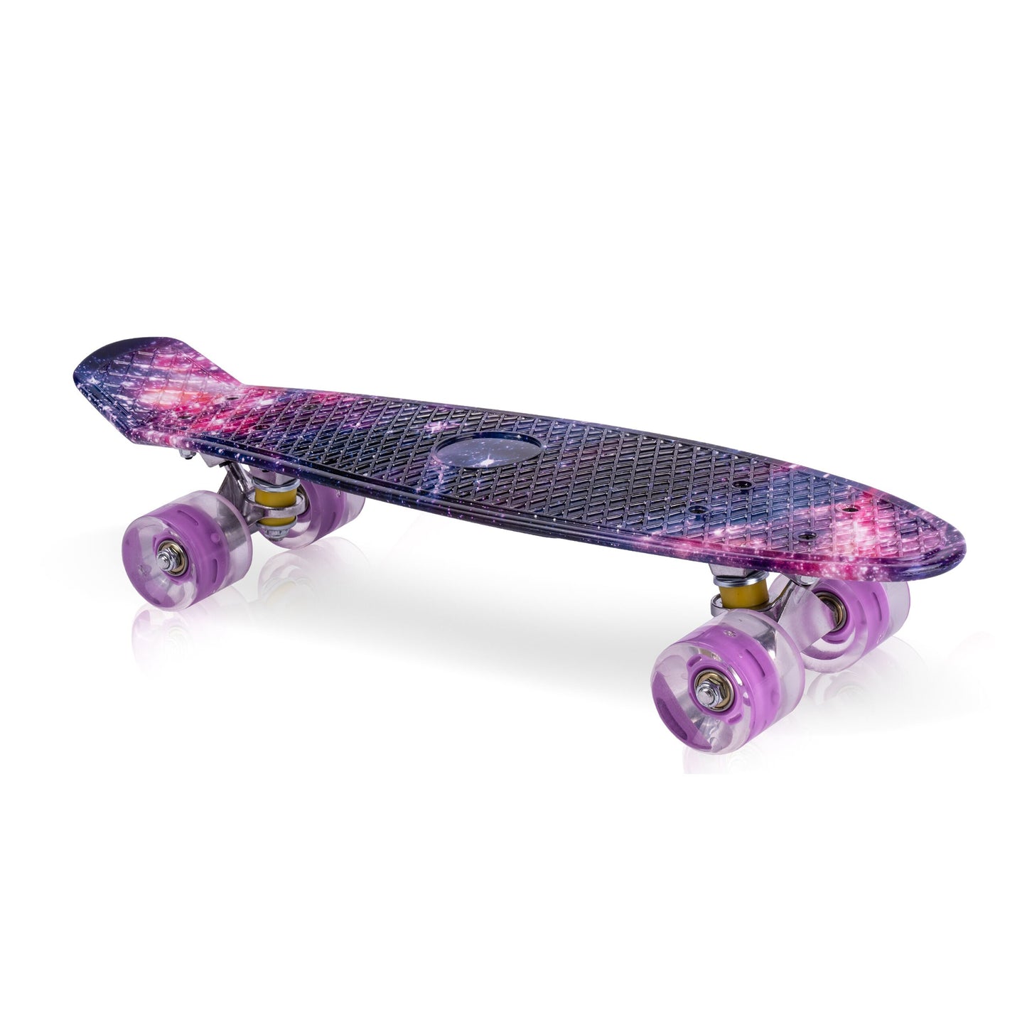 Skateboard model Space cu roti luminoase, 56 cm x 15 cm, MalPlay 110184