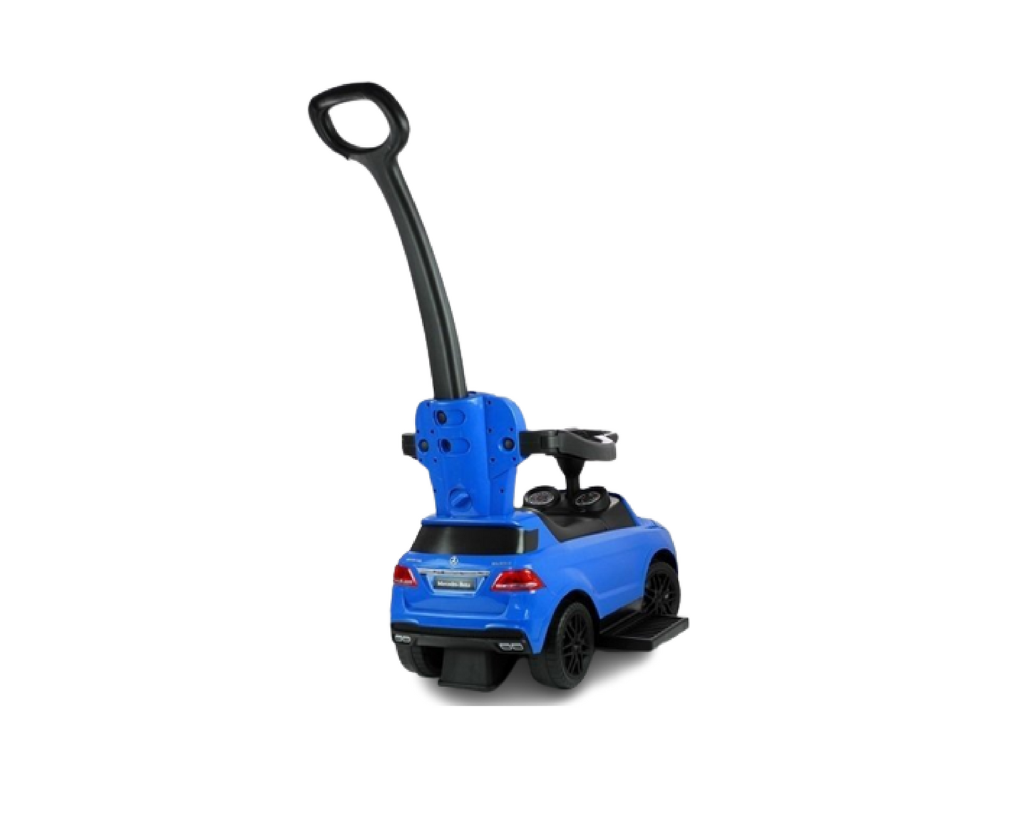 Masinuta Mercedes cu impingator pentru copii, sunet, componente detasabile, Albastru, Lean 2335