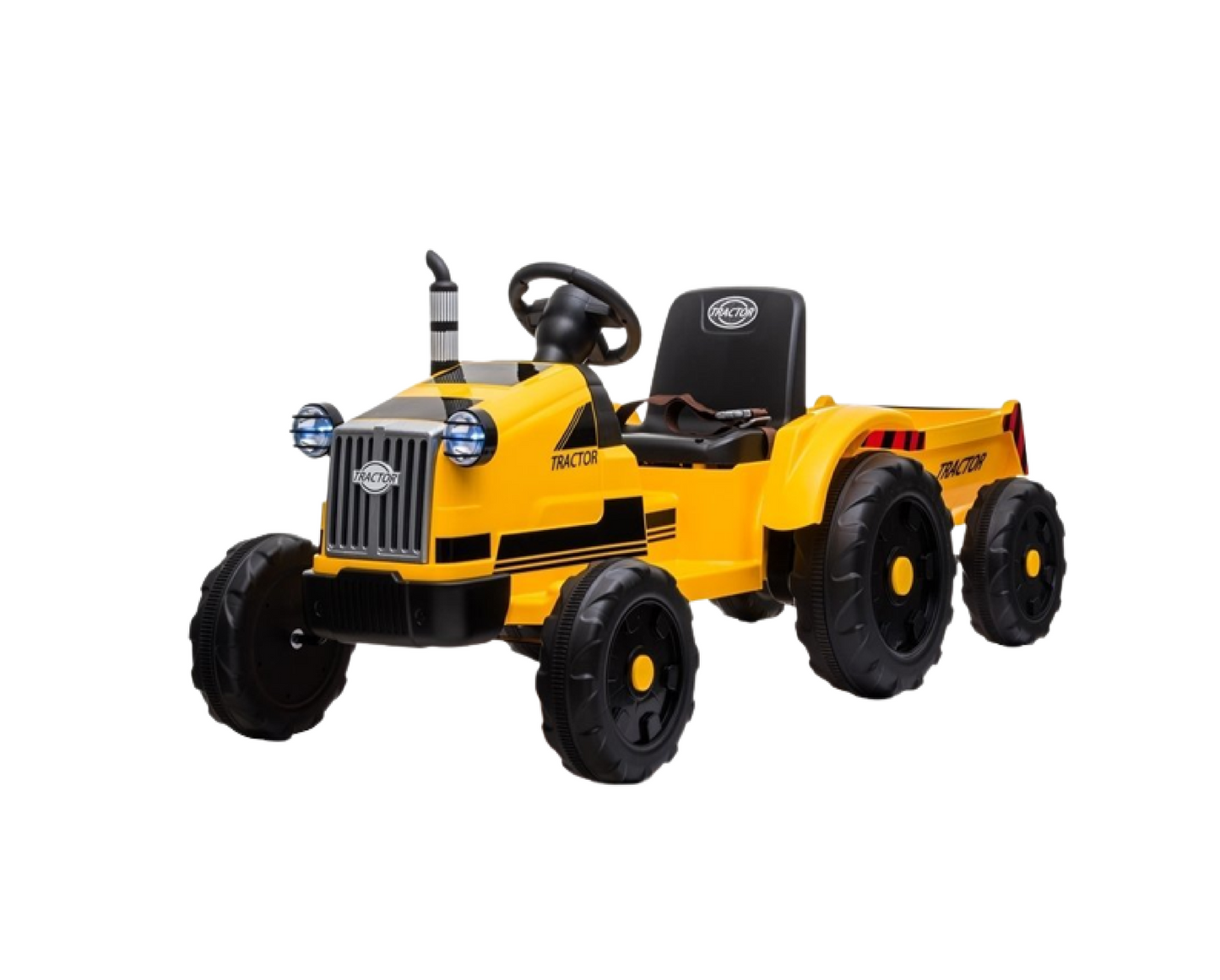 Tractoras electric cu remorca CH9959, galben, Lean 5330
