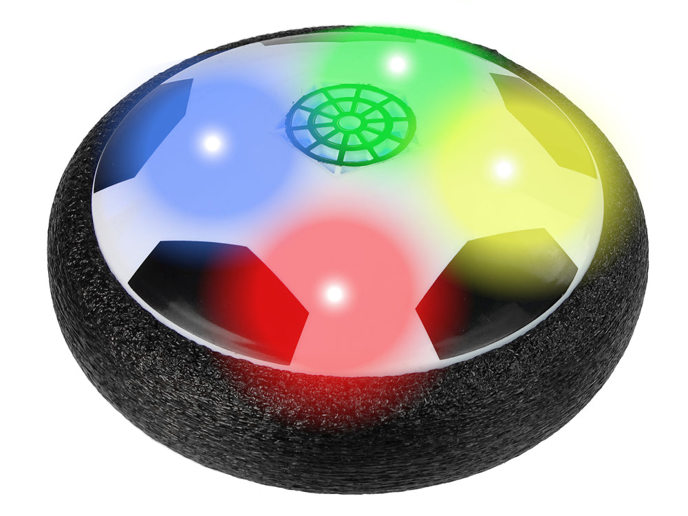 Minge foosball Air Hover, Alb / Negru, lumini colorate LED, Lean 10265