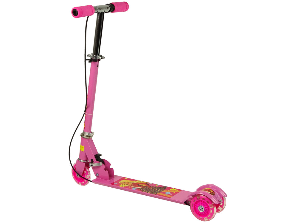 Trotineta cu roti luminoase LED, frana de mana, Lean 11916