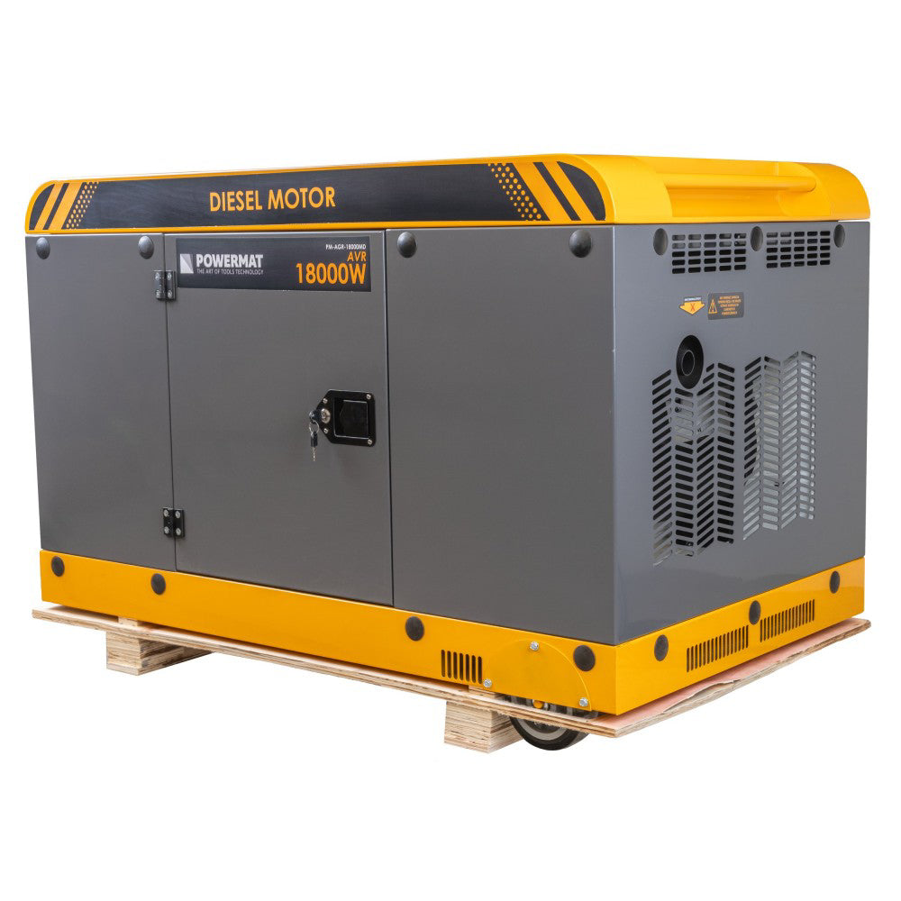 Generator de curent pe motorina PM-AGR-18000MD, 18 kW, 230 V / 400 V, 12 V, Powermat PM1227