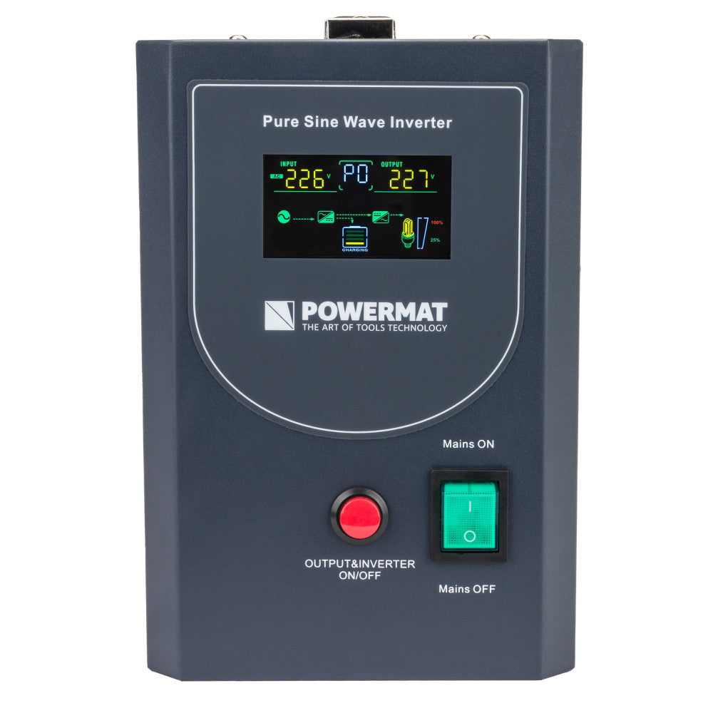 Sursa de curent UPS cu afisaj LCD PM-UPS-1000MP, 800 W, Powermat PM1214