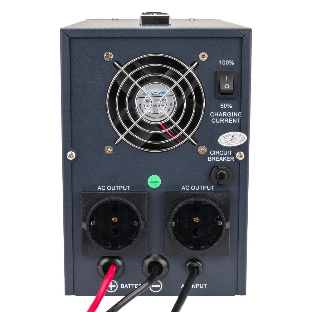 Sursa de curent UPS cu afisaj LCD PM-UPS-1000MP, 800 W, Powermat PM1214