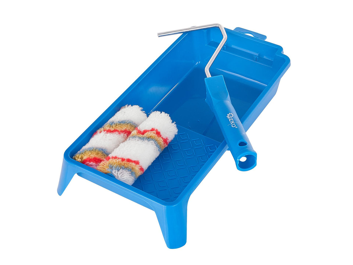 Set trafalet cu tava pentru vopsit, role poliacrilic, 4 elemente, Geko G66356