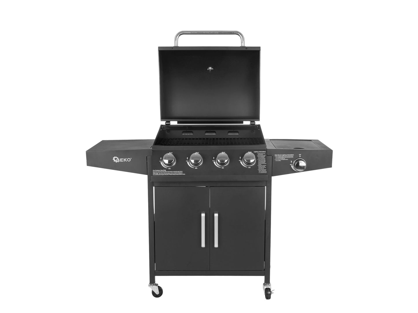 Gratar pe gaz cu 5 arzatoare, 14.5 kW, Geko G80516