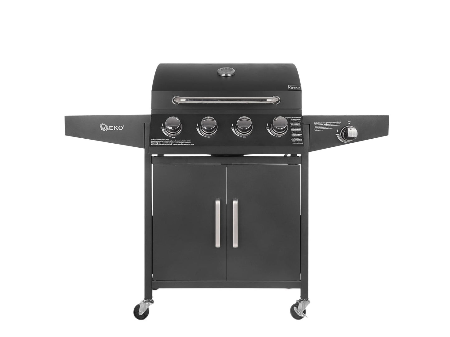 Gratar pe gaz cu 5 arzatoare, 14.5 kW, Geko G80516