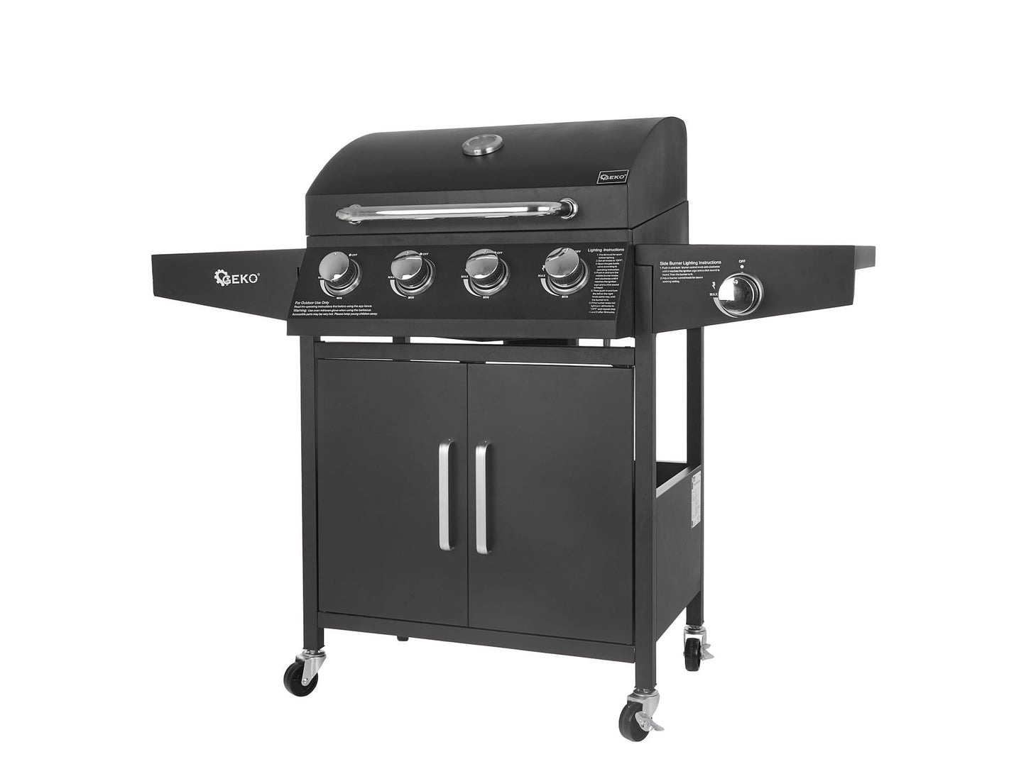 Gratar pe gaz cu 5 arzatoare, 14.5 kW, Geko G80516