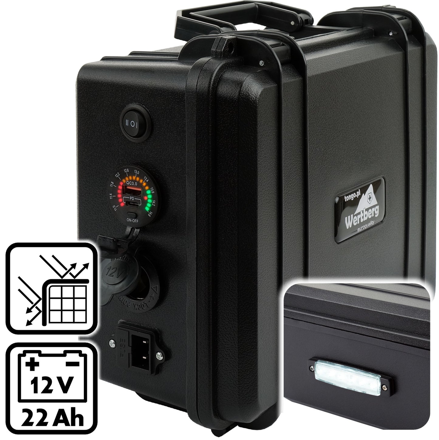 Baterie externa Wertberg Ekufer 3.22, 12 V, 22 Ah, Harder HD0082