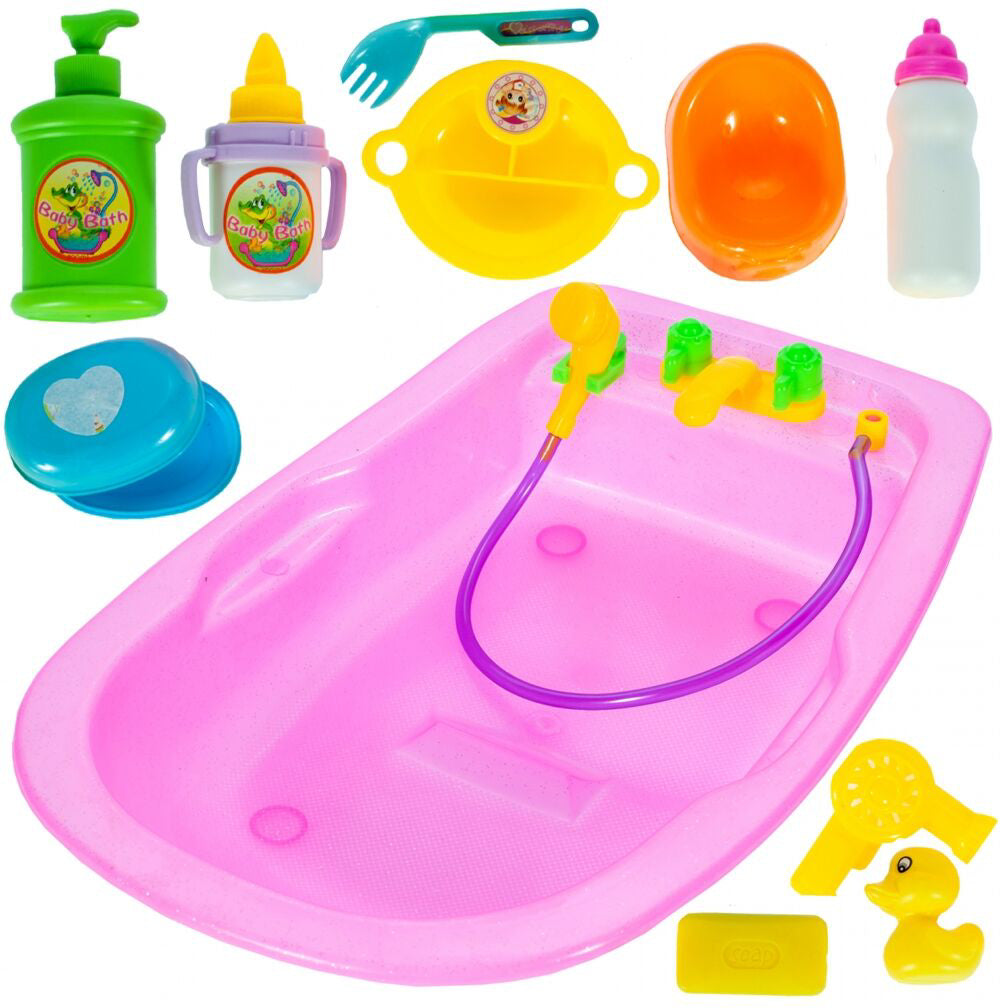 Cada pentru papusi cu accesorii, 12 elemente, MalPlay 107129