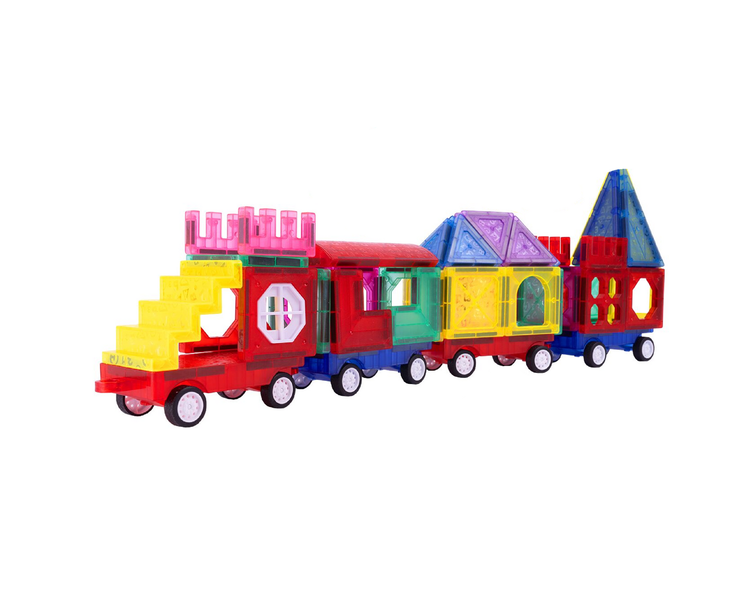 Blocuri magnetice 3D, 72 elemente, MalPlay 109722