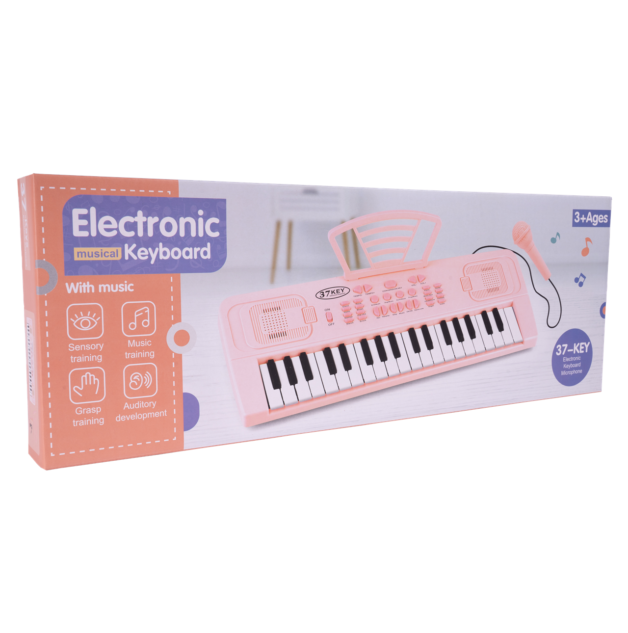 Orga cu microfon, 37 clape, roz, MalPlay 110326