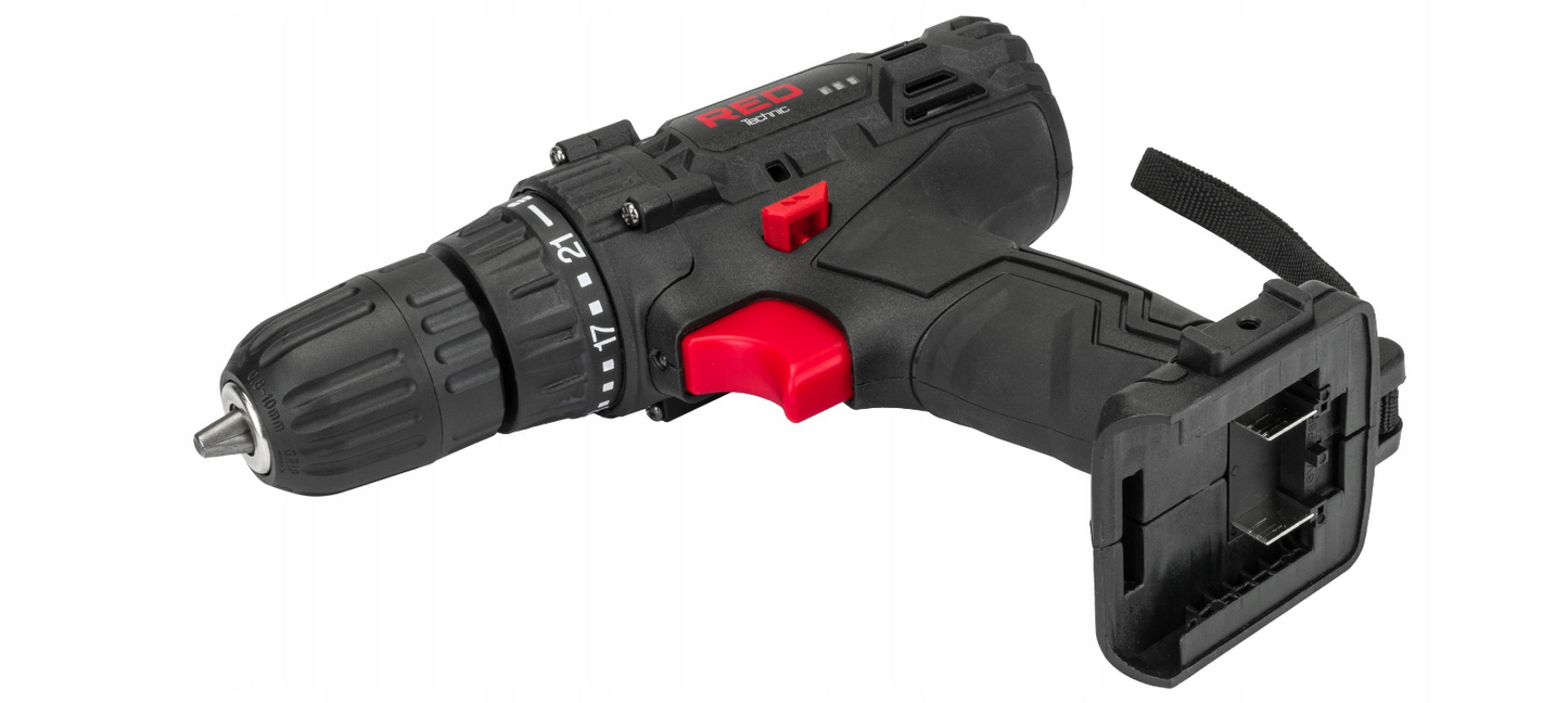 Masina de insurubat cu acumulator si incarcator, 2 x baterii Li-Ion, 2 Ah / 20 V, Red Technic RTWA0033