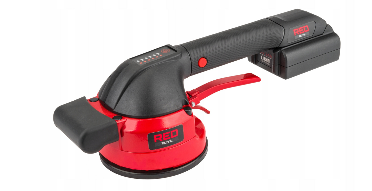 Ventuza vibranta pentru gresie si faianta cu acumulator, 18 V, Red Technic RTAPW0010