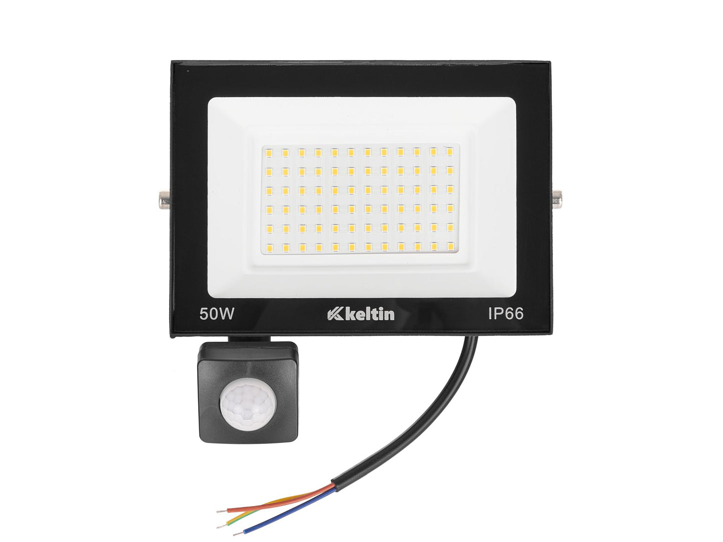 Proiector LED cu senzor de miscare, alb cald, 50 W, 2700K, Keltin K02015