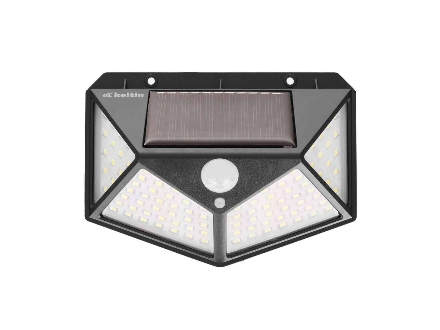 Lampa solara cu senzor de amurg si miscare, 100 LED, 50 W, Keltin K02025